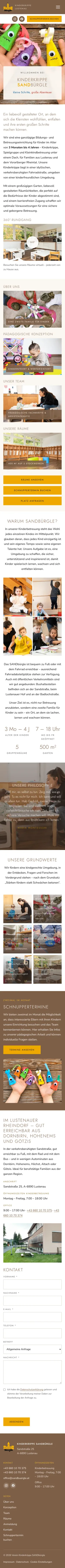 Sandbürgle, ganze Seite am Handy